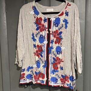 Liz Claiborne Floral Blouse - no size tag